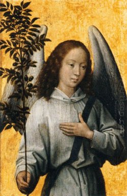 Ángel que sostiene una rama de olivo 1480