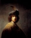 Autoportrait dans un chapeau à plumes 1629