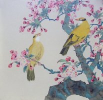 Birds & Bunga - Lukisan Cina