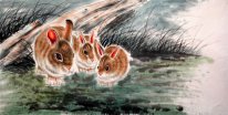 Kaninchen - Chinesische Malerei