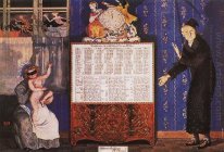 Alte und Neujahr Abdeckung Tischkalender für 1905