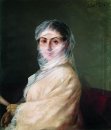 Retrato do artista S esposa Anna Burnazyan 1882