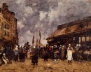 Trouville Der Fischmarkt 1884