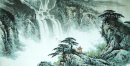 Landschap met waterval - Chinees schilderij