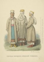 Mulher Roupa da província de Kiev