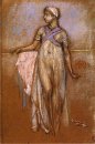 Il greco Slave Girl con le variazioni di viola e rosa