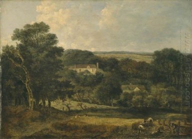 Vista vicino a Norwich con Mietitrebbie