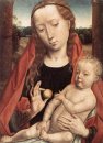 Vierge à l'Enfant atteignant pour son orteil 1490
