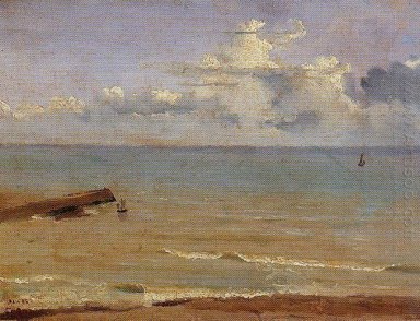 Dieppe final de un muelle y el mar 1822