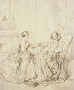 Condesa Charles D Agoult y su hija Claire D Agoult 1849
