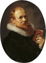Portret van Theodorus Schrevelius overhandigd