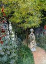 The Garden Hollyhocks