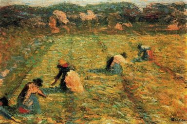 Paysans au travail Risaiole 1908