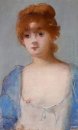 Jonge vrouw in een negligee 1882