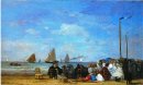 Beach Scene Trouville 1863 1
