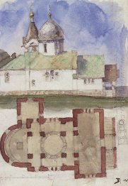 Skiss Och Floor Plan Of Holy Trinity Church I Biokhovo Village