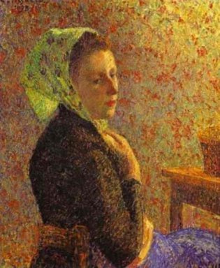 femme portant un foulard vert 1893