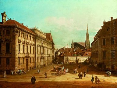 Une vue sur le palais Lobkowicz à Vienne 1761