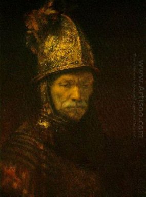 Stående av en man med en Golden Helmet 1648