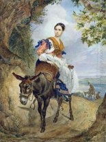 Portrait Of O P Ferzen sur un dos d'âne