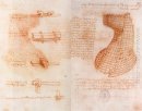 Dubbel Manuskriptet sida på Sforza monumentet gjutform Of Th