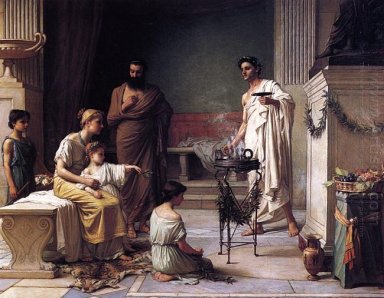 La visite d\'un enfant malade au temple d\'Esculape 1877