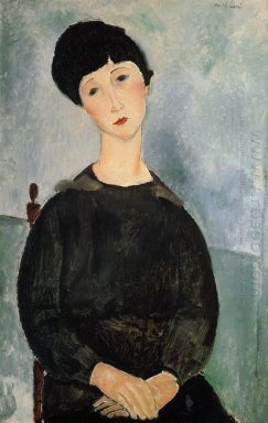 assis jeune femme 1918