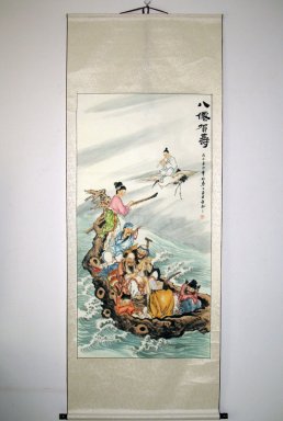Acht Onsterfelijken - ingebouwd - Chinees schilderij