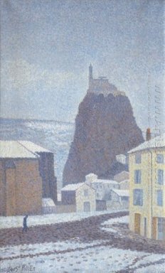 Saint-Michel d\'Aiguilhe (Haute-Loire) sob a neve