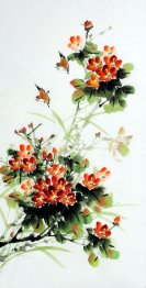 Pássaros & flores - pintura chinesa