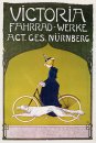 Reklam affisch Victoria Fahrradwerke (cyklar)