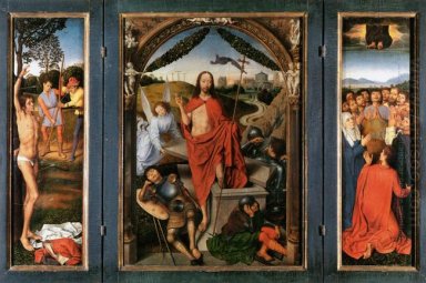O Painel Central ressurreição dos Triptych do Resurrec