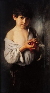 Junge mit Kirschen