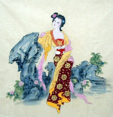 Prachtige Lady-Chinese Spuiten