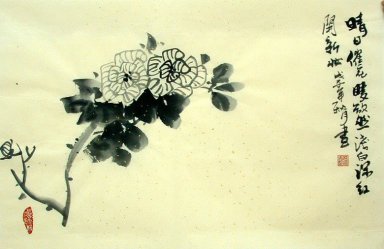 Oiseaux et fleurs - Peinture chinoise