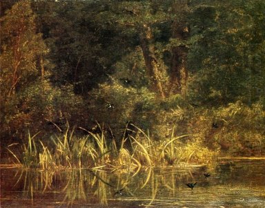 River Scene med ladusvalor