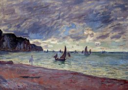 Perahu By The Beach And The Cliffs Of Pourville