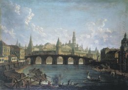 Utsikt över Kreml och Kamenny Bron i Moskva