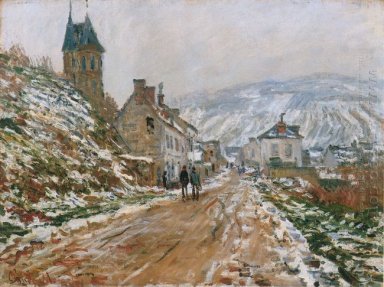 Jalan Dalam Vetheuil Di Musim Dingin