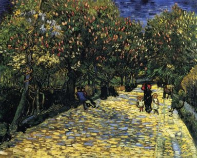 Avenue With Flowering Chestnut Trees At Arles 1889