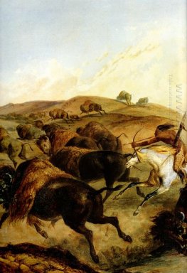 Indios cazar el bisonte [Izquierda]