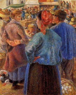 Il mercato del pollame a Pontoise 1882