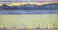 Lago di Ginevra Con Monte Bianco All'alba 1918 2