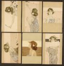 Ragazze tra Marrone, Verde Borders 1901