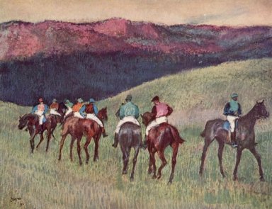 caballos de carreras en un paisaje 1894