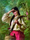 Mädchen mit einem Yoke