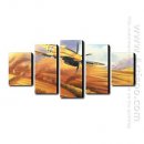 Tangan-Dicat Oil Painting Landscape Landscape - Set Dari 5