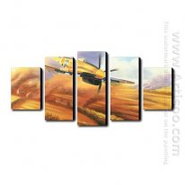 Tangan-Dicat Oil Painting Landscape Landscape - Set Dari 5