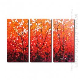 Hand-Dicat Lukisan Abstrak Oil - Set 3