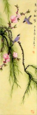 Птицы-цветок - китайской живописи